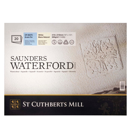 Aquarellblock 300g/m² Feinkorn 100% Baumwolle 41x31cm 20 Blatt