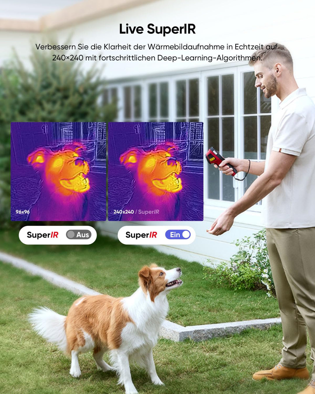 Wärmebildkamera 240x240 SuperIR mit Laserpointer 20Hz -20 bis 400°C - Bild 3