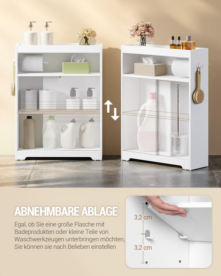 Badezimmerschrank Nischenschrank mit Schiebetür und verstellbaren Ablagen - Bild 3
