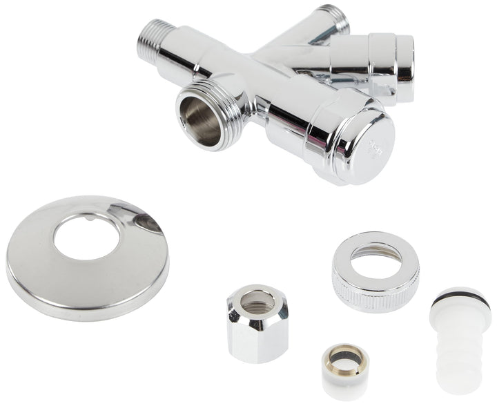 Kombi-Eckventil 3/8" Chrom für Waschtisch, WC und Spüle