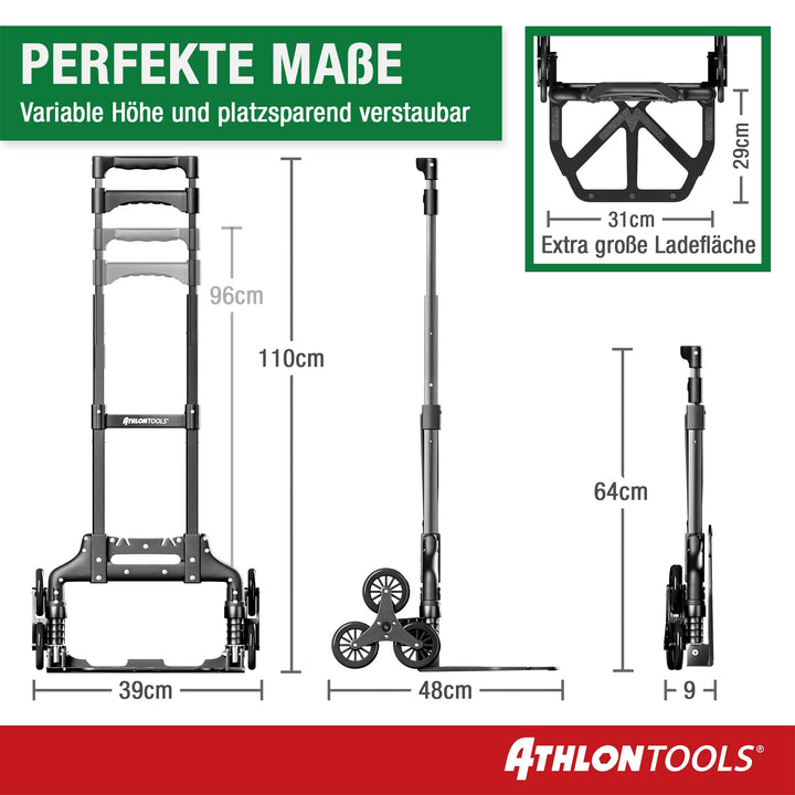 Treppensteiger Sackkarre klappbar Aluminium 70 kg TÜV GS-geprüft - Bild 8