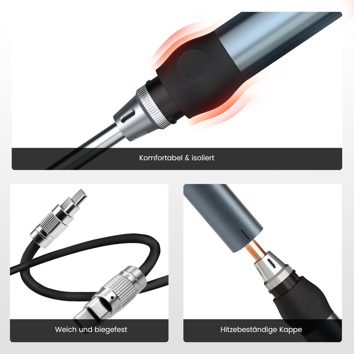 USB-C Lötkolben Set 65W GaN einstellbar 80–420°C mit OLED-Display - Bild 7