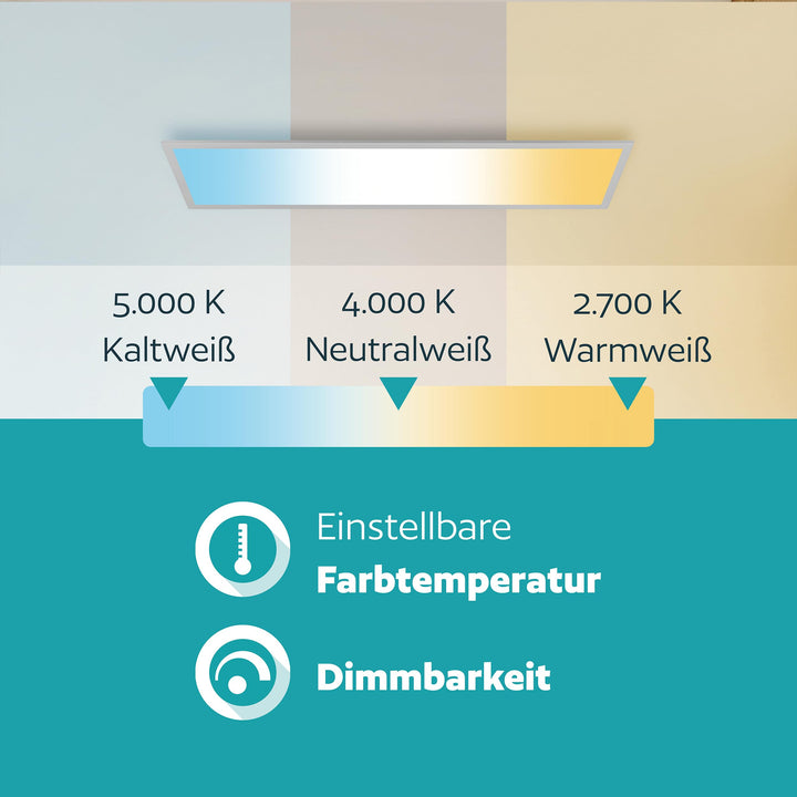 LED Deckenleuchte 100cm dimmbar mit Fernbedienung 3200 Lumen - Bild 3