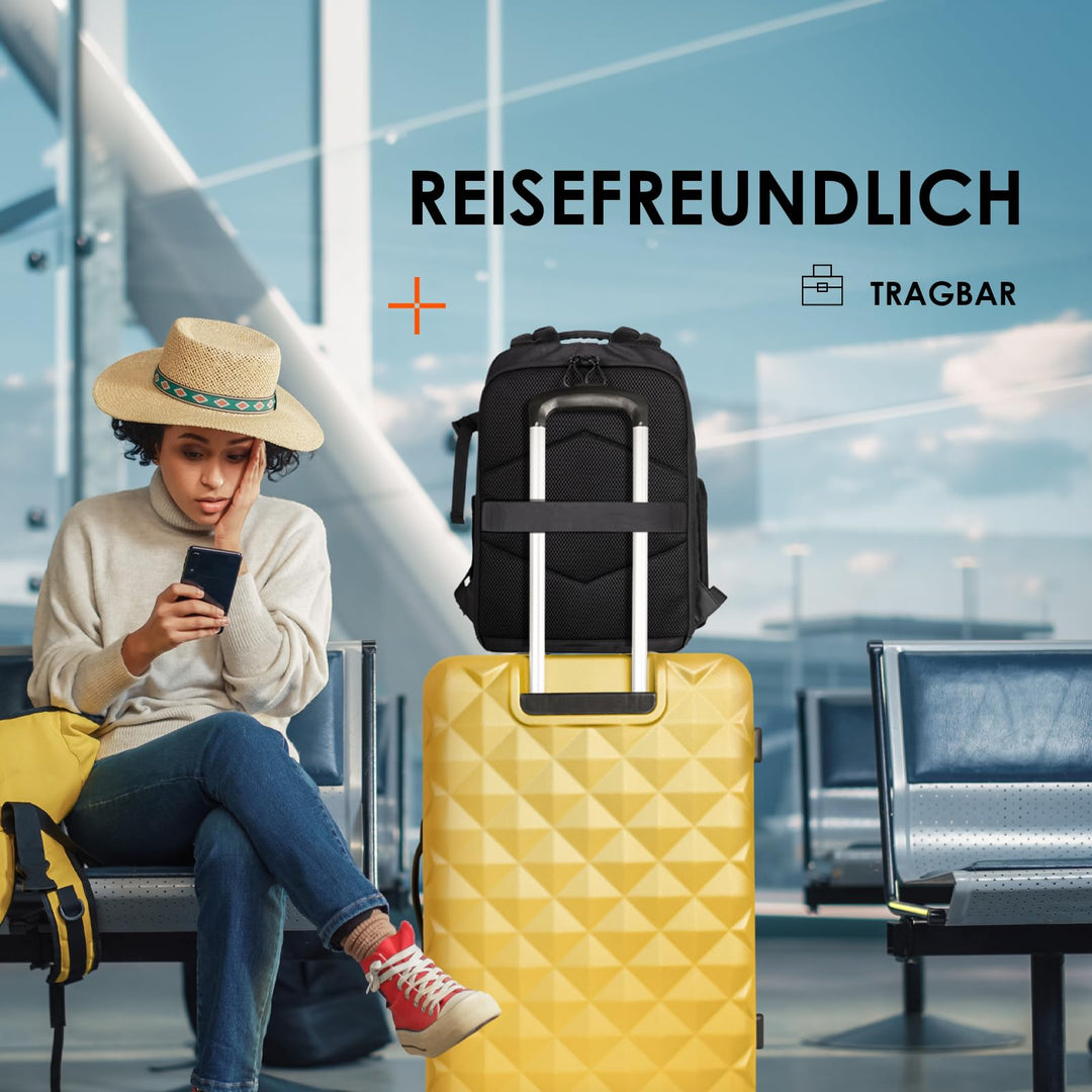 Kamerarucksack wasserdicht 14" Laptopfach 12 Fächer für DSLR - Bild 8