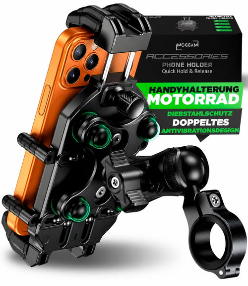 Handyhalterung Motorrad Anti-Vibration Lenker 22-32 mm 5,4-7,2 Zoll