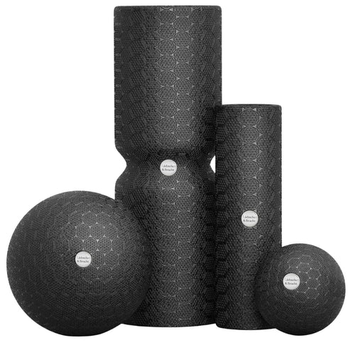 Faszienrollen-Set 4-teilig mit Faszienball schwarz Made in Germany