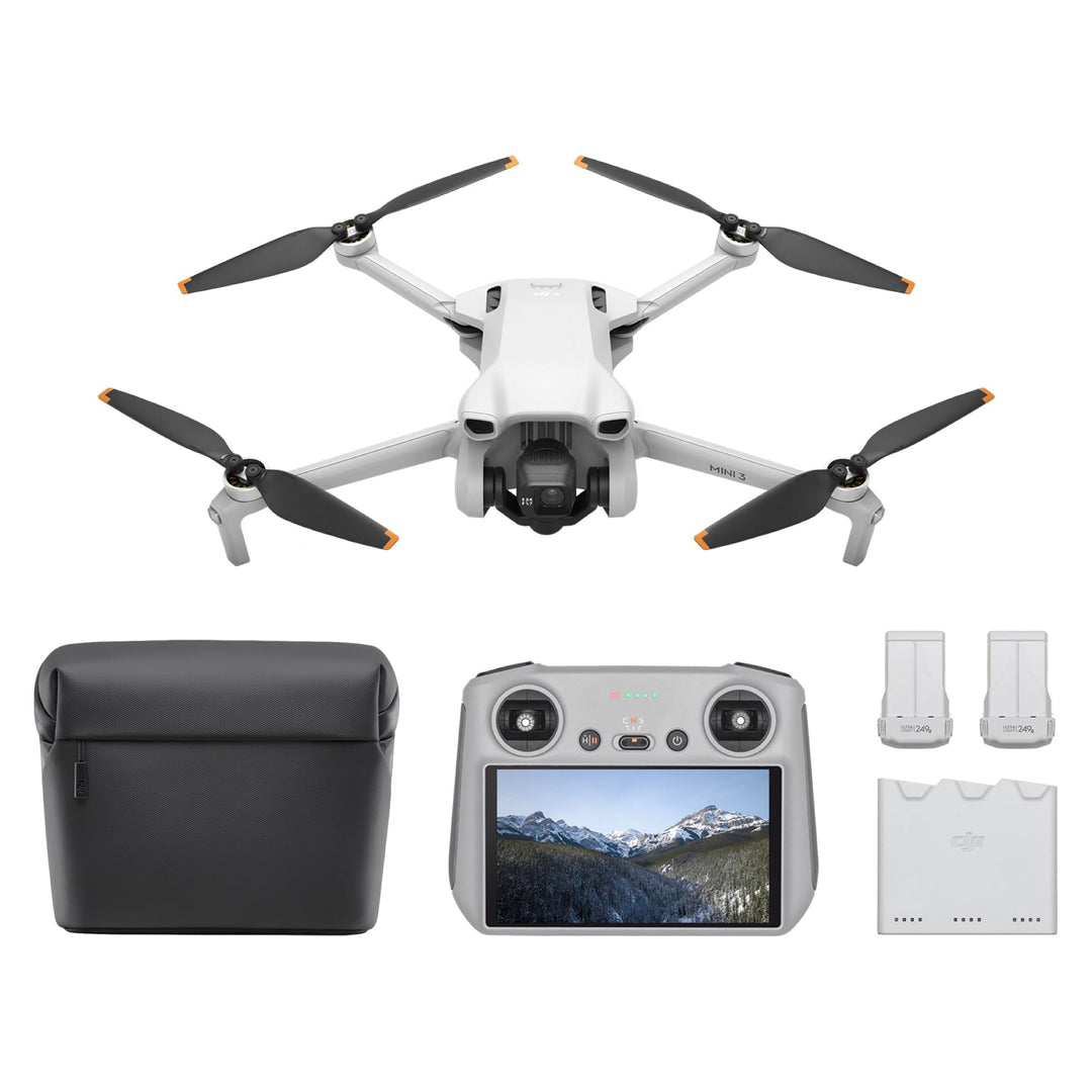 Kameradrohne 4K ultraleicht unter 249g mit RC-Display 3 Akkus