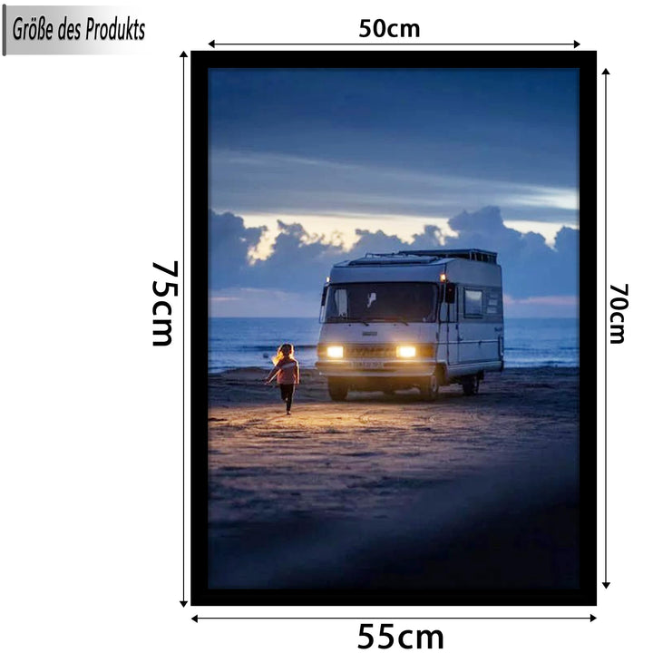 Bilderrahmen 50x70 cm Schwarz 3er-Set MDF mit Plexiglasscheibe - Bild 4