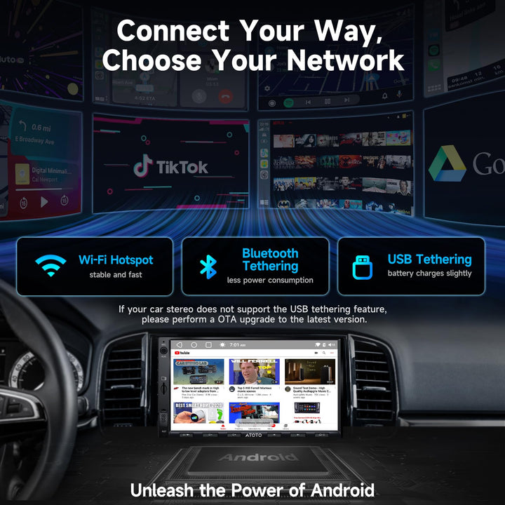 Doppel-DIN Autoradio 7" Android mit CarPlay &amp; Android Auto 2G+32G - Bild 2