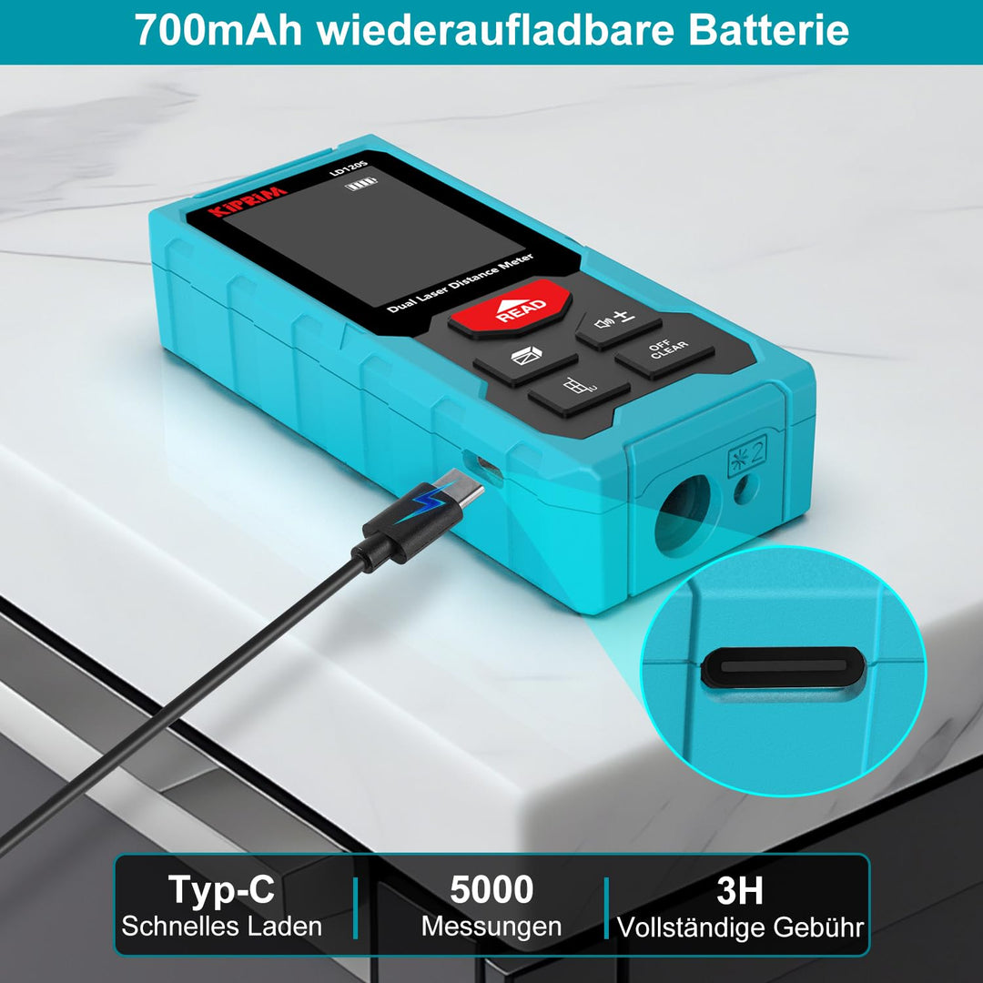 Laser-Entfernungsmesser Bilateral 120m mit elektronischer Wasserwaage - Bild 3