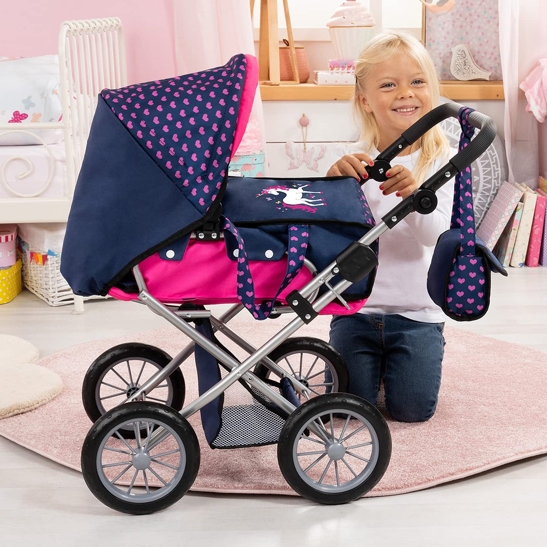 Kombi-Puppenwagen Einhorn 2-in-1 mit Tragetasche höhenverstellbar - Bild 6