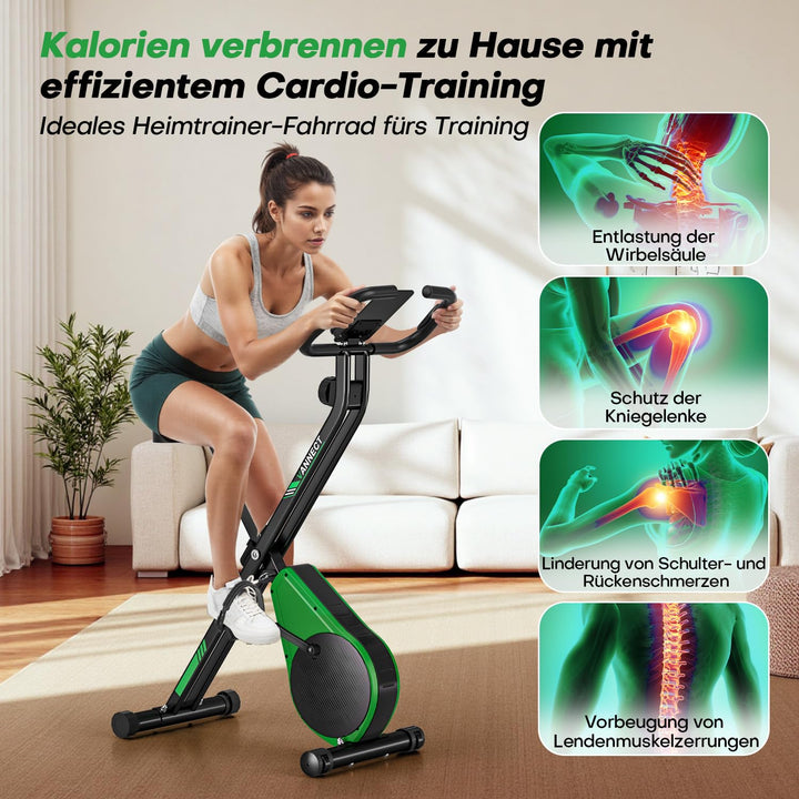 Heimtrainer Fahrrad klappbar 16-stufig Magnetwiderstand bis 150 kg - Bild 4