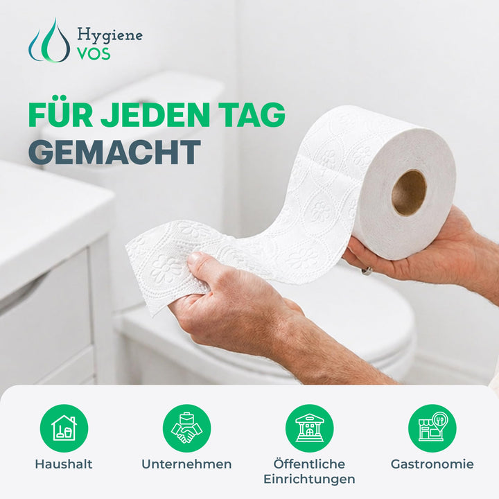 Toilettenpapier 3-lagig 72 Rollen à 250 Blatt Frischfaser weiss - Bild 3