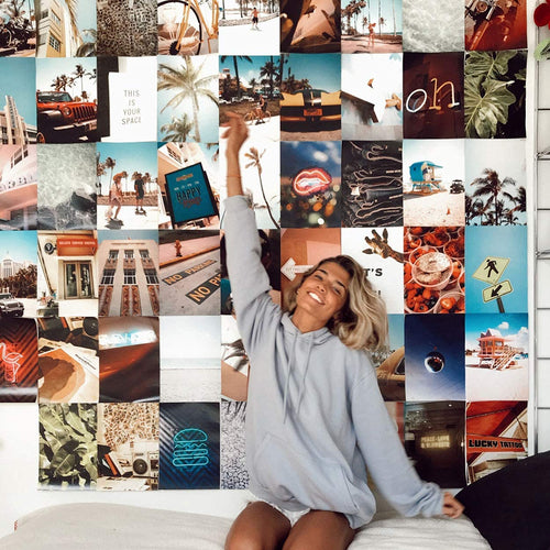 Foto-Wanddeko Set Miami 100 Bilder A4 für Schlafzimmer