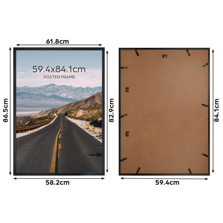 Bilderrahmen A1 Aluminium 59,4x84 cm schwarz matt - Bild 2