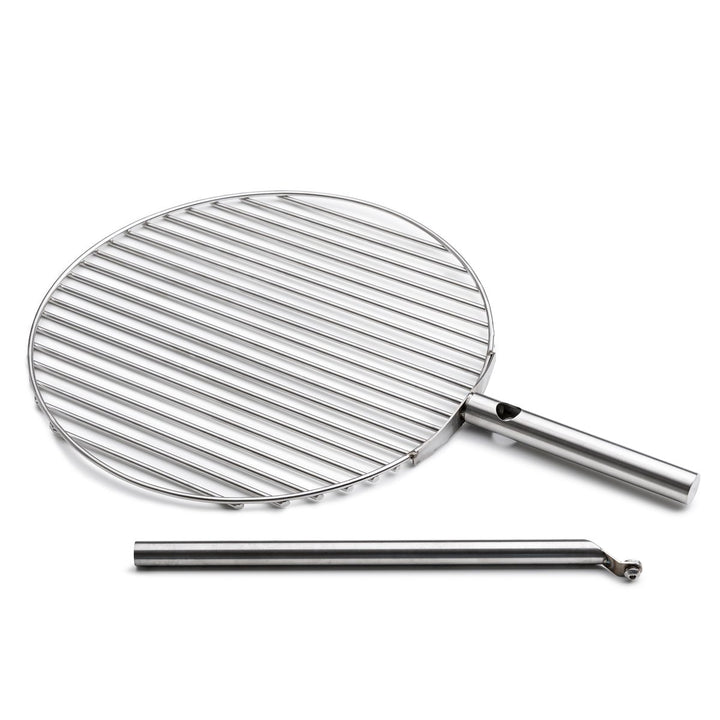 Grillrost rund Ø 45 cm Edelstahl höhenverstellbar schwenkbar für Feuerschale