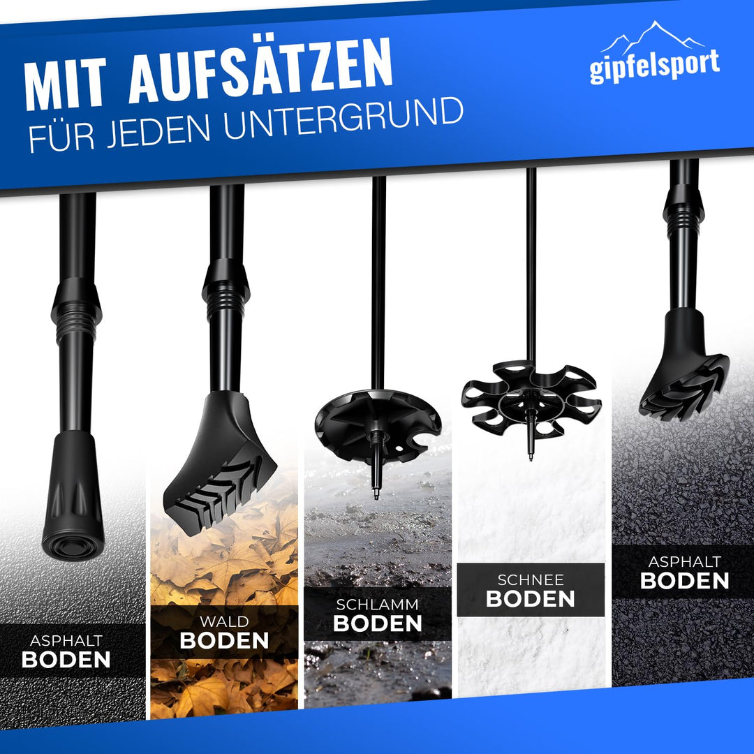 Nordic Walking Stöcke Carbon Teleskop verstellbar 77–120 cm - Bild 6
