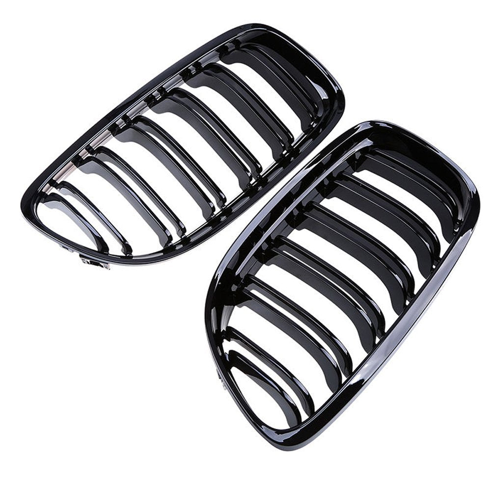Kühlergrill BMW E90 E91 LCI Doppellamellen ABS glänzend schwarz - Bild 3