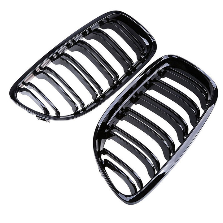 Kühlergrill BMW E90 E91 LCI Doppellamellen ABS glänzend schwarz - Bild 3