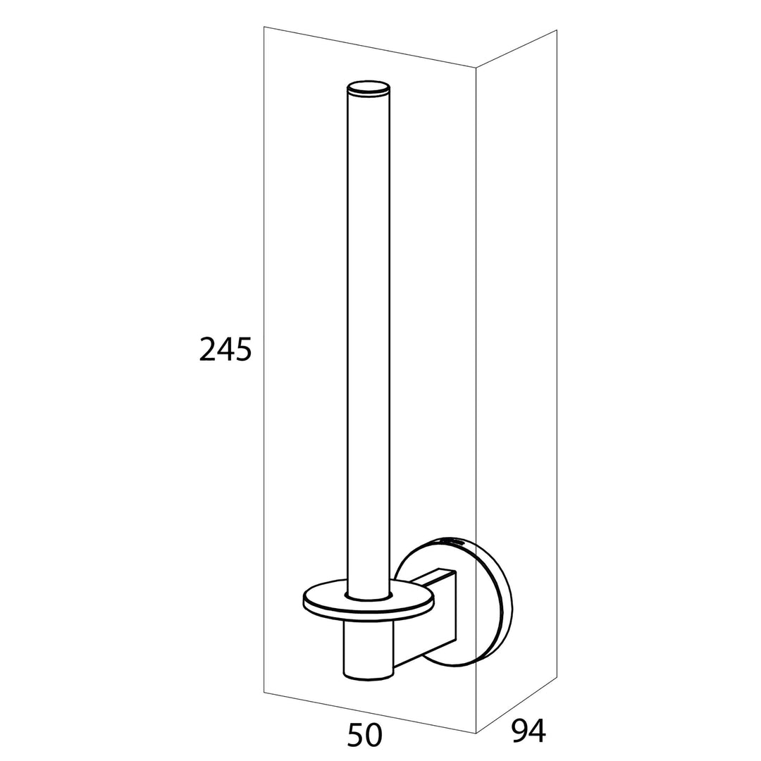 Reserverollenhalter Edelstahl verchromt für 2 Rollen WC-Papier - Bild 5