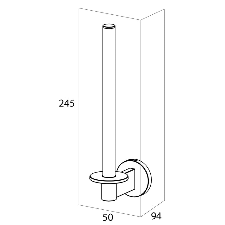 Reserverollenhalter Edelstahl verchromt für 2 Rollen WC-Papier - Bild 5
