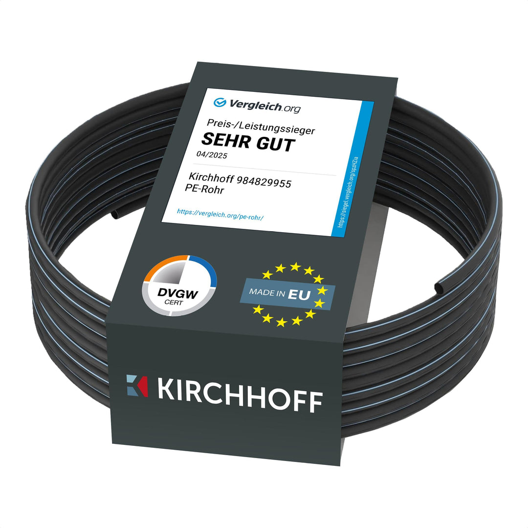 PE Verlegerohr HDPE 32 mm x 25 m für Gartenbewässerung schwarz