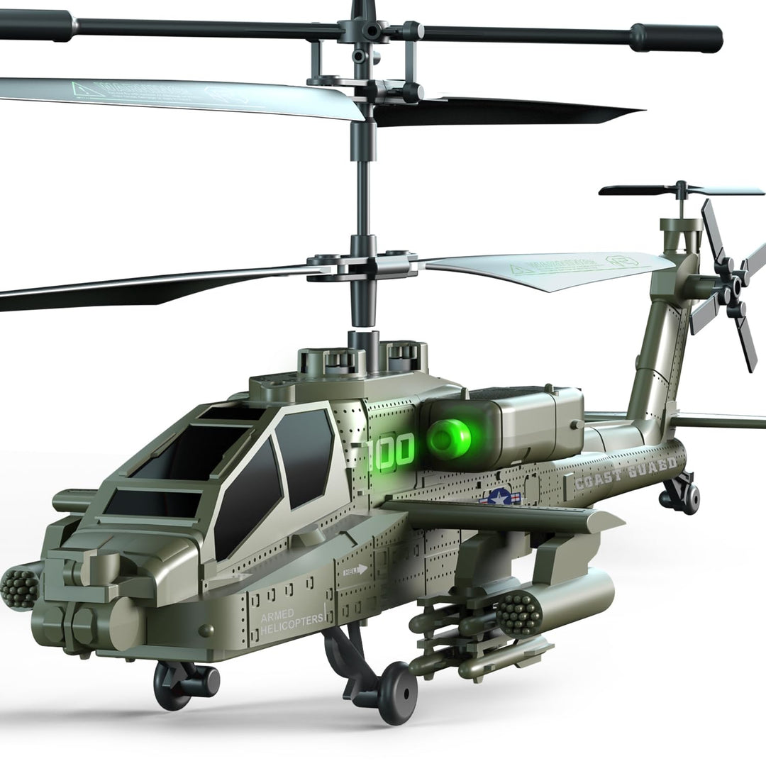 RC Hubschrauber 2.4GHz Military-Design mit 2 Akkus ab 8 Jahre