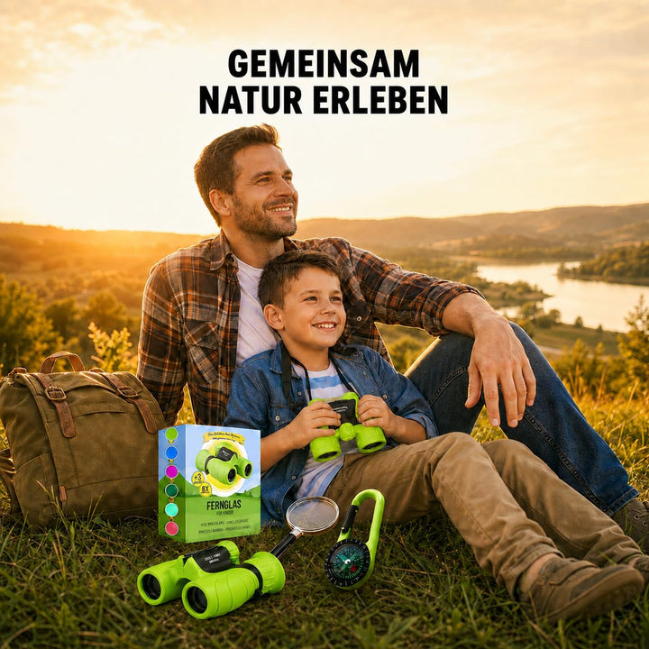 Kinder-Fernglas 8x21 mit Lupe und Kompass grün 3-12 Jahre - Bild 7