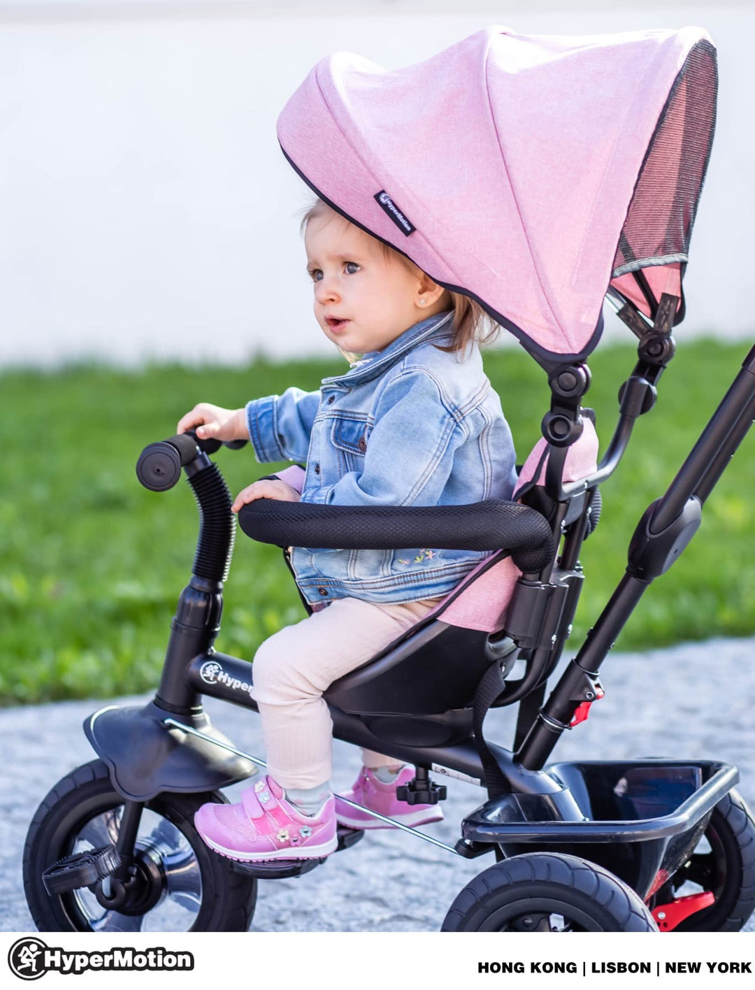 Dreirad mit Schubstange 3-in-1 mitwachsend Rosa 1-4 Jahre - Bild 6