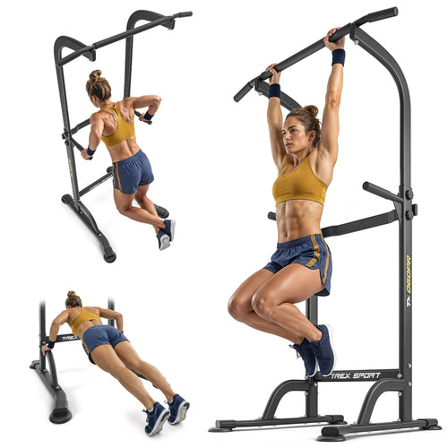 Kraftturm Dip Station Klimmzugturm 10-stufig 150 kg Heimtraining