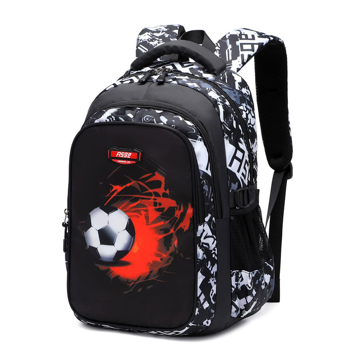 Schulrucksack Fussball-Design Nylon 46x30x22cm für 8-15 Jahre