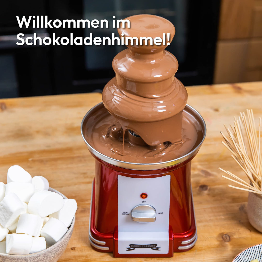 Schokobrunnen 3-stufig Edelstahl 750g Retro-Design 90 Watt - Bild 2