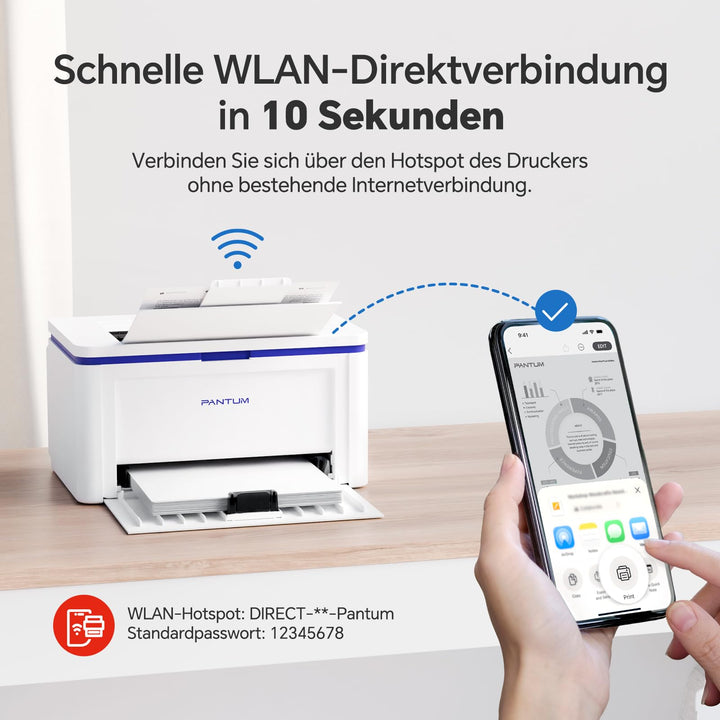 Laserdrucker SW WLAN AirPrint 20ppm mit Startertoner 500 Seiten - Bild 5