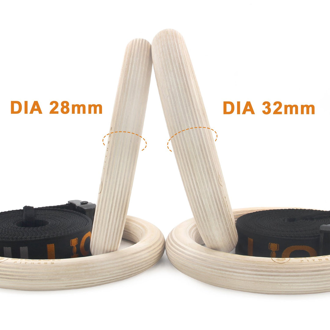 Turnringe Holz 32mm mit Nylongurten 4.5m Fitness Calisthenics - Bild 5