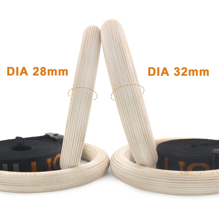 Turnringe Holz 32mm mit Nylongurten 4.5m Fitness Calisthenics - Bild 5