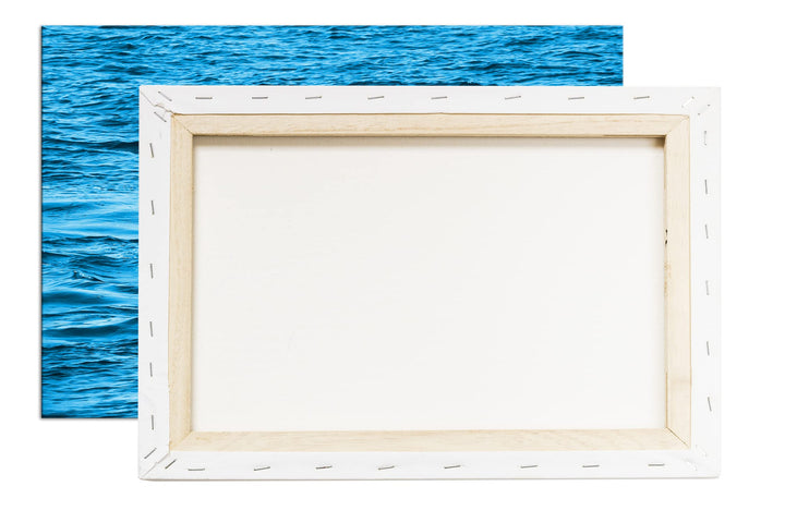 Leinwandbild Walschwanzflosse Monochrom Blau 80x60 cm Echtholz - Bild 6