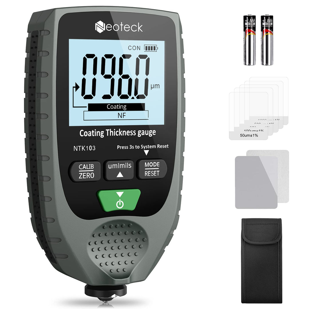 Schichtdickenmessgerät Autolack 0–1500 µm Stahl &amp; Aluminium LCD