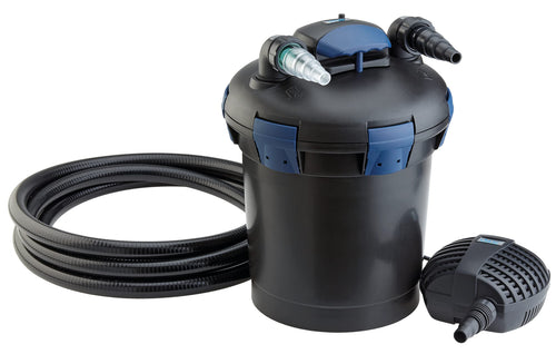 Teichfilter Druckfilter-Set mit UVC-Klärer und Pumpe für 4000 L
