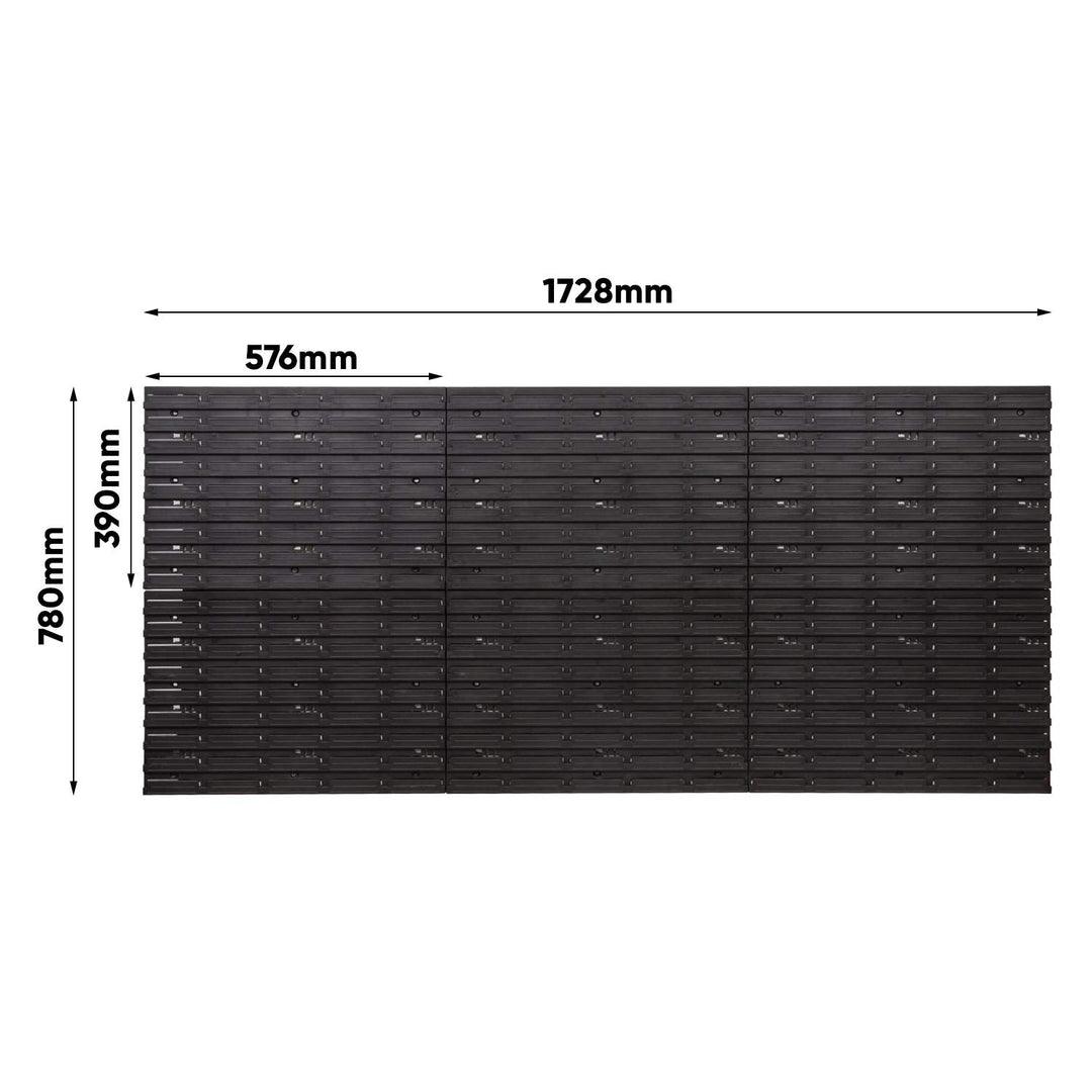 Werkstattregal Wandsystem 1728x780mm mit Stapelboxen und Halterungen - Bild 3
