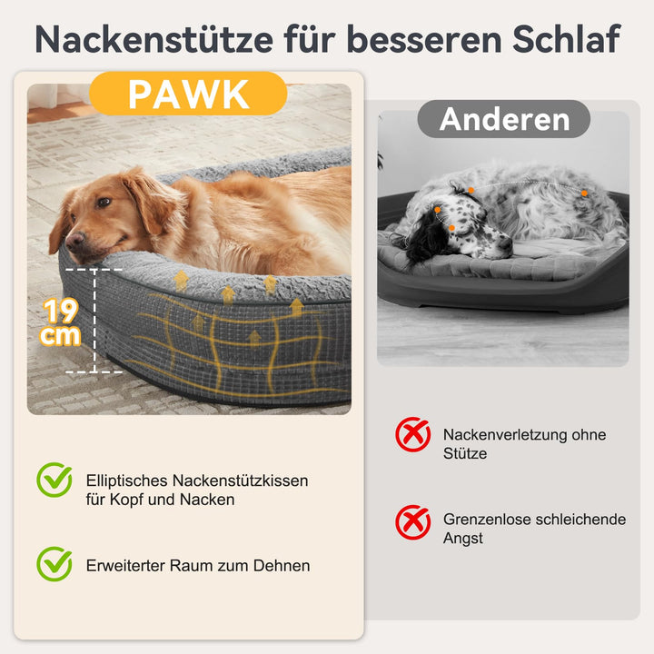 Orthopädisches Hundebett 89x63cm Memory-Schaum mit 360° Polsterung - Bild 3