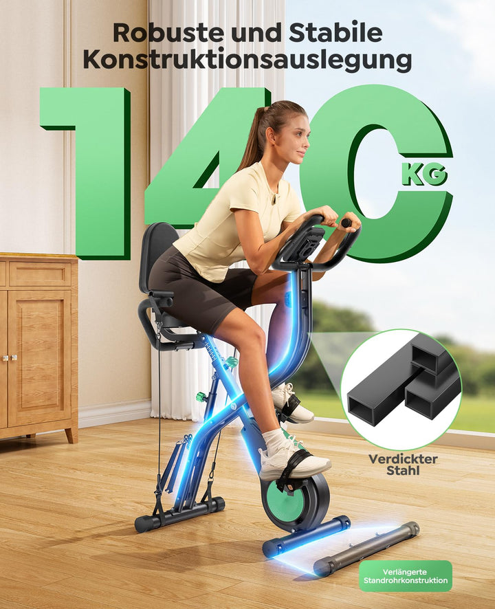 Ergometer klappbar 5-in-1 mit App 16 Stufen bis 140 kg - Bild 7