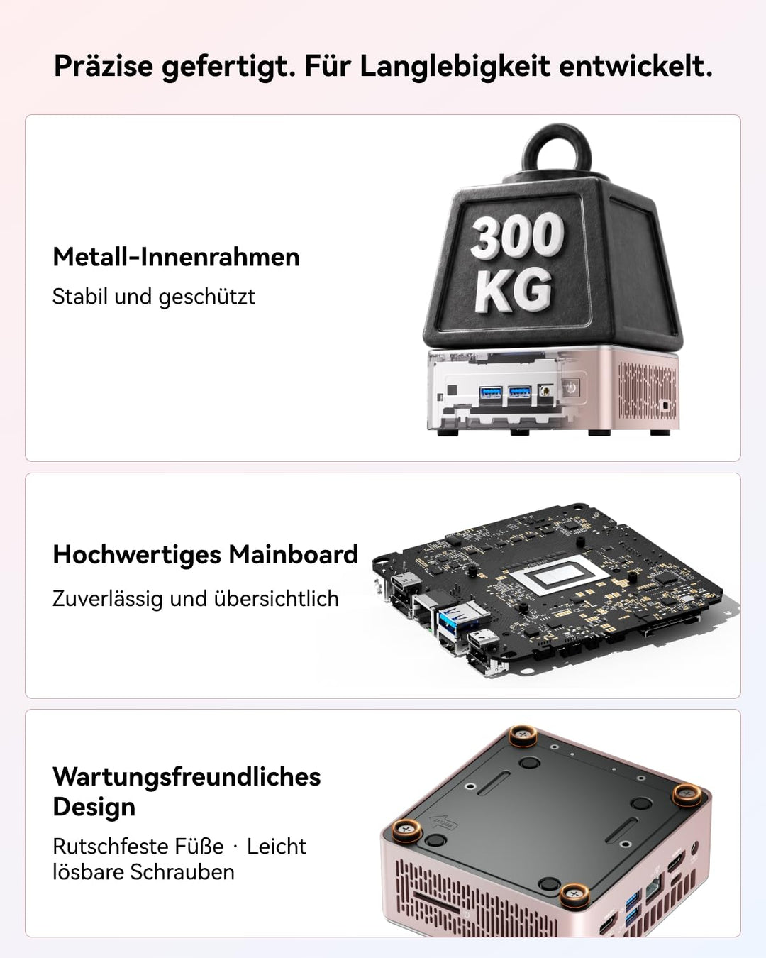 Mini PC AMD Ryzen 7 7730U 16GB RAM 512GB SSD 4-Display-Support - Bild 9