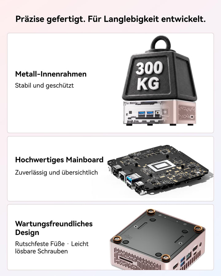 Mini PC AMD Ryzen 7 7730U 16GB RAM 512GB SSD 4-Display-Support - Bild 9