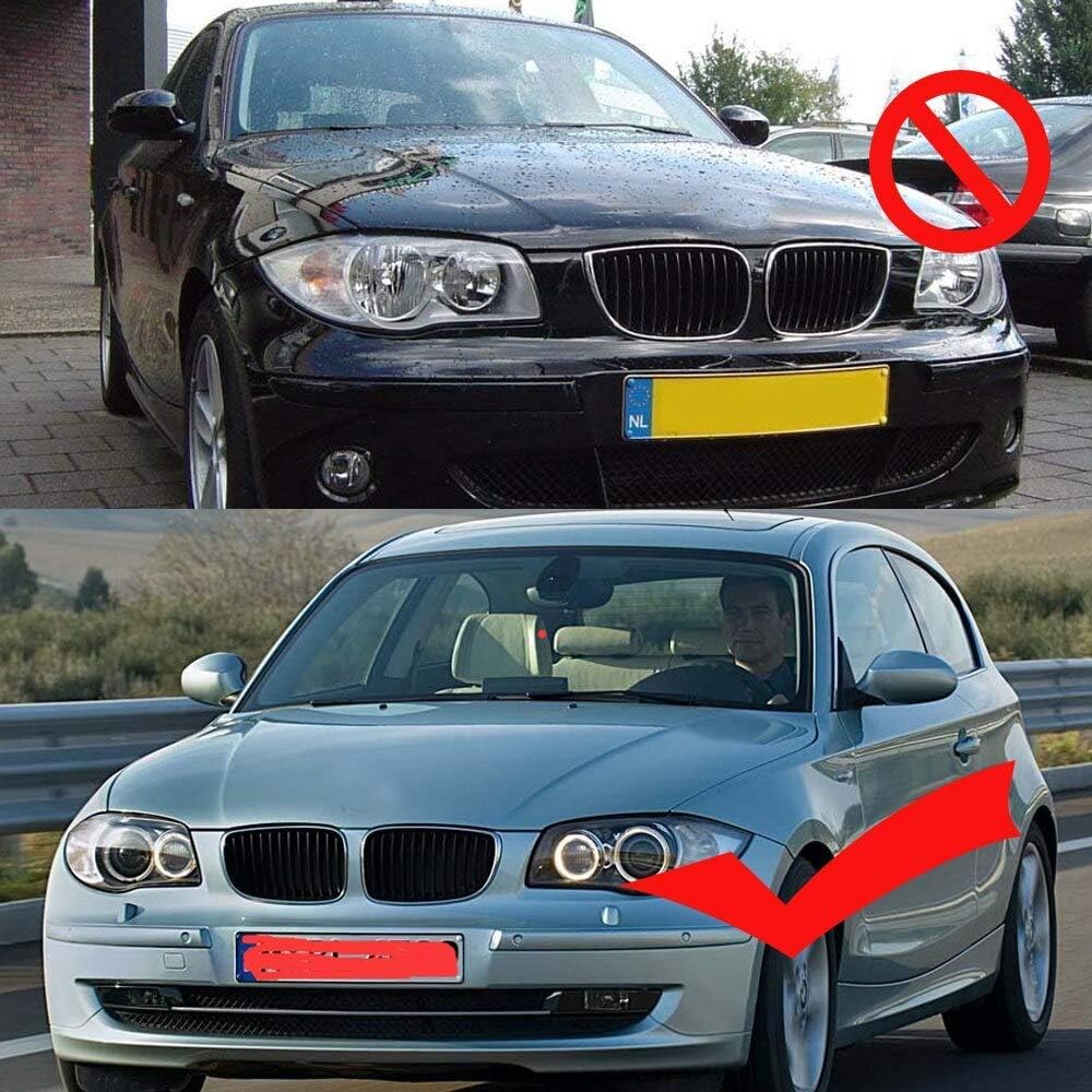 Kühlergrill ABS Schwarz Matt für BMW 1er E81 E82 E87 E88 LCI, 2-teilig - Bild 7