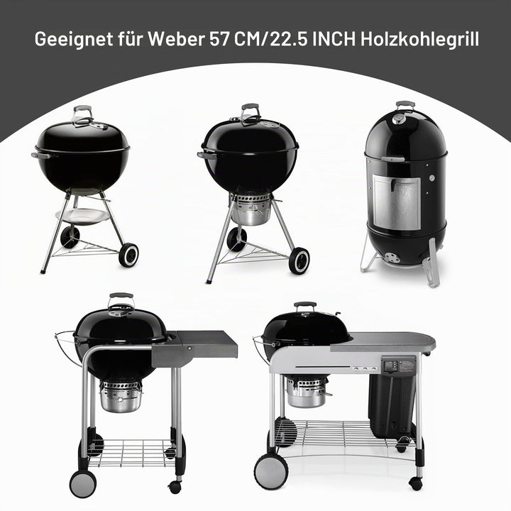 Grillrost Edelstahl 54 cm rund mit Griffen für 57-cm-Kugelgrill - Bild 8