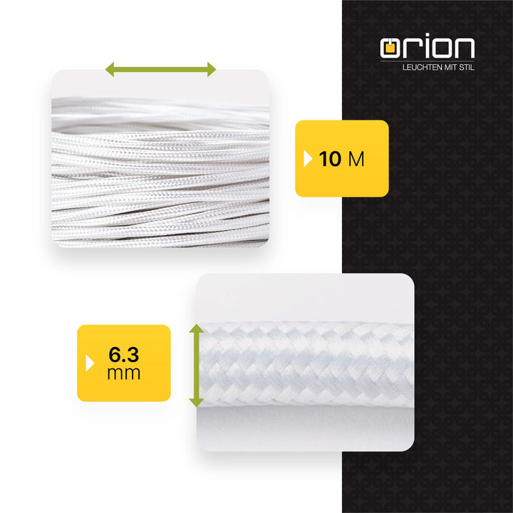 Textilkabel 3-adrig Weiss 50 m für Pendelleuchten, 3x0,75 mm² - Bild 5