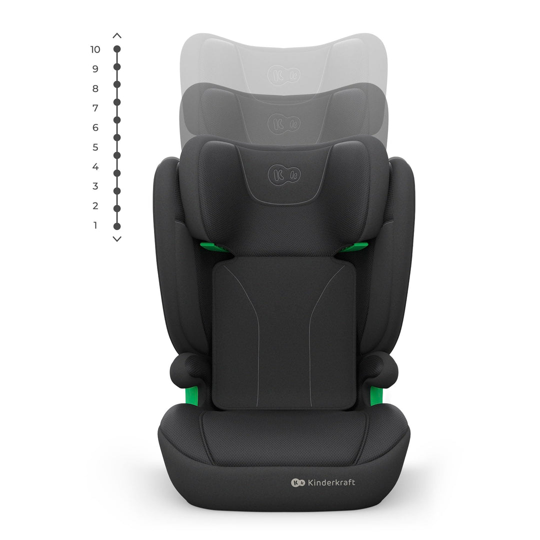 Kindersitz 100–150 cm ISOFIX mit SPS und AIR FLOW Bezug, Schwarz - Bild 8