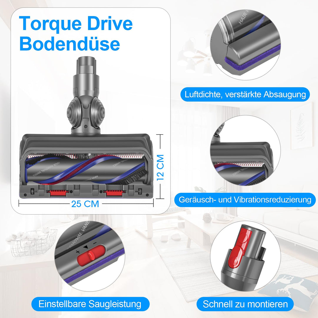 Bodendüse Torque Drive für Dyson V7 V8 V10 V11 V15 mit Anti-Verwicklungsschutz - Bild 8