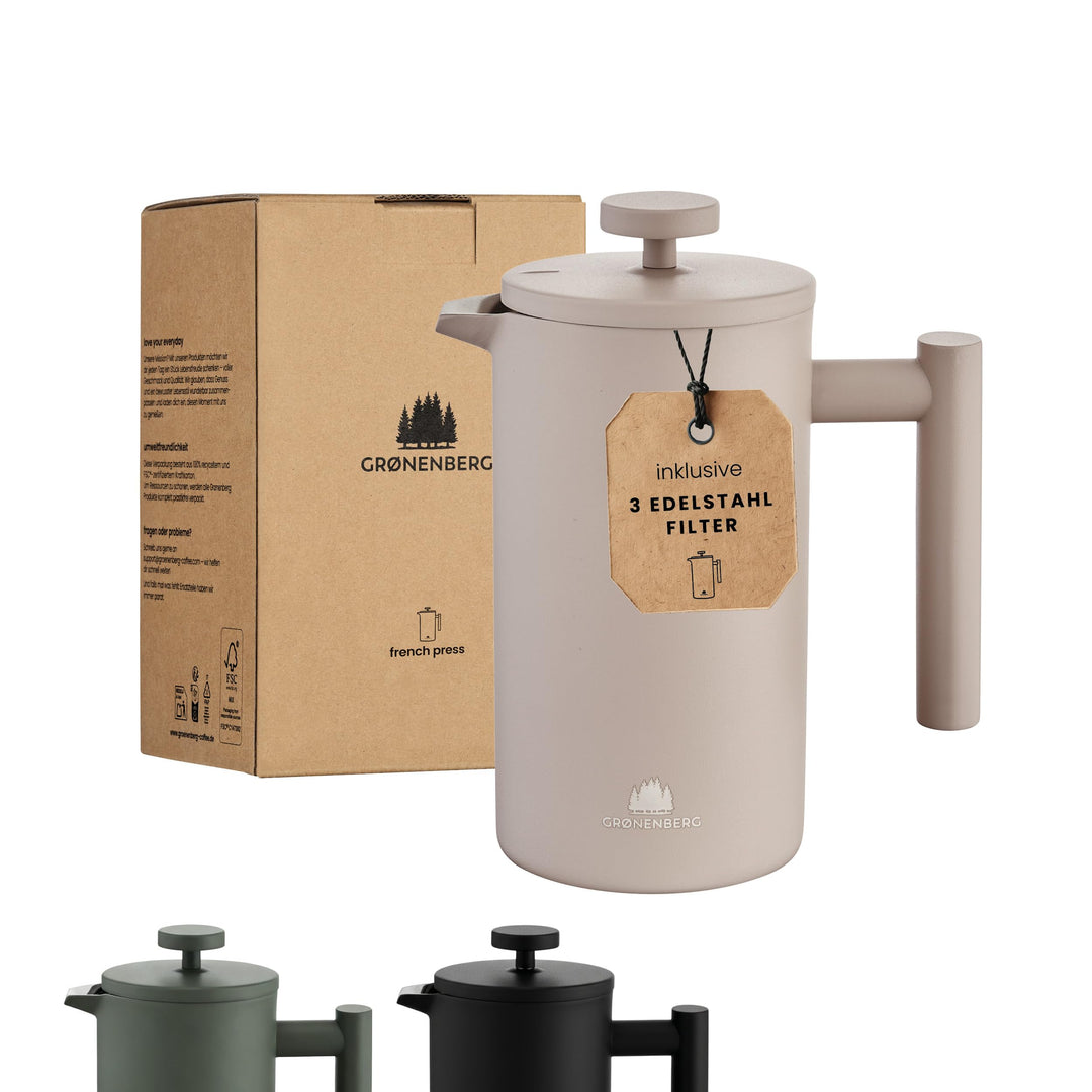 French Press Edelstahl 600 ml / 1 Liter mit Warmhaltefunktion