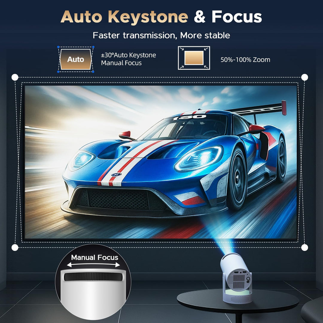 Mini Beamer Akku 4K Android 11 WiFi 6 220° Rotation Heimkino - Bild 6